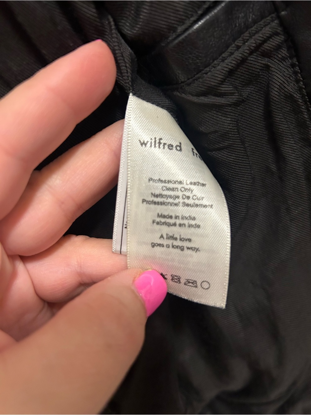 Wilfred Free Black Leather Moto Jacket - Picture 4 of 8